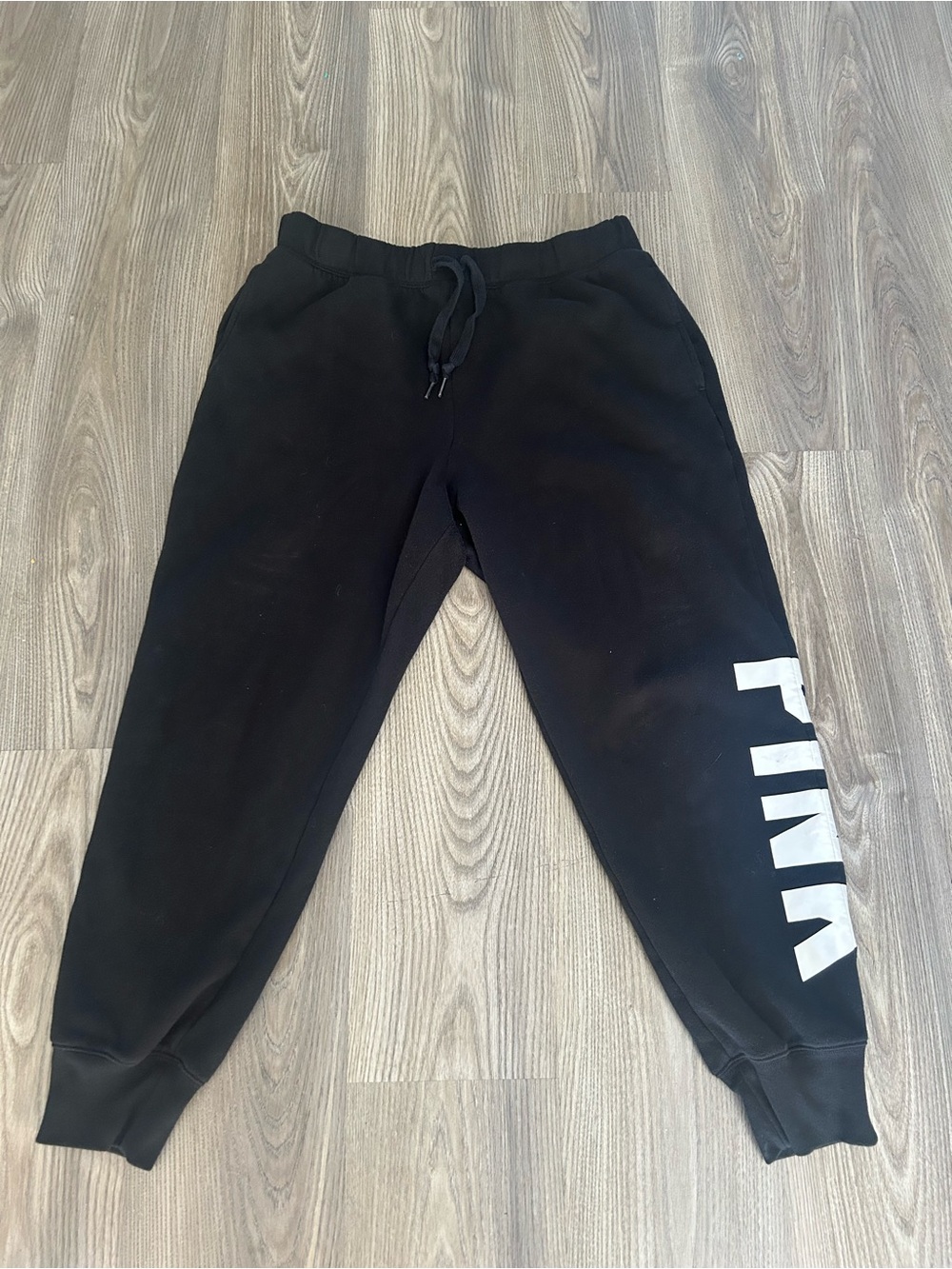 PINK Victoria's Secret Black Logo Joggers